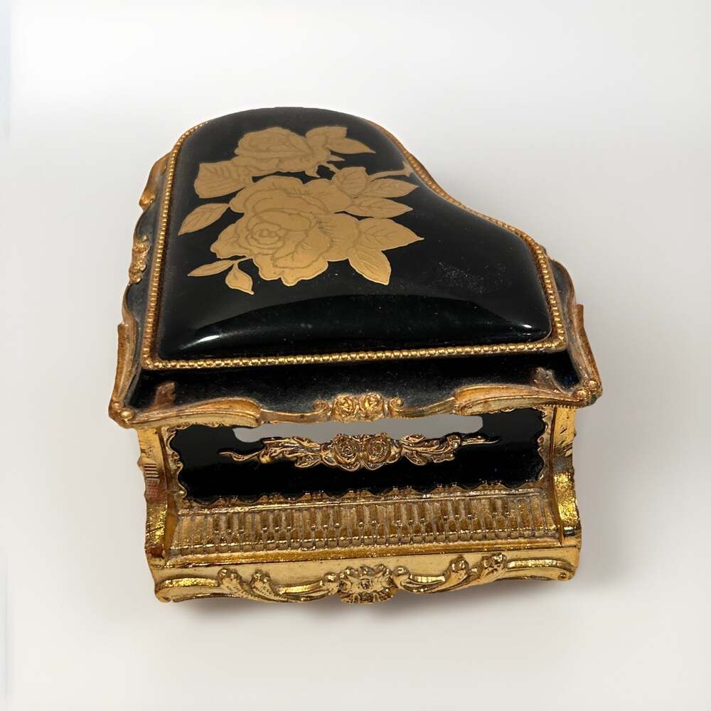 VINTAGE VICTORIAN PIANO-SAN FRANCISCO MUSIC BOX COMPANY- porcelain Fur Elise EUC